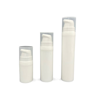 10ml 15ml白いプラスチック スクリーンの印刷の空気のないポンプびんのスナップ