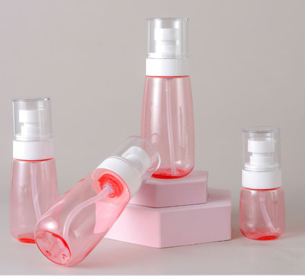 100ml Petgポンプびんの透明なピンクの単一のパッキング罰金のスプレーヤーの白い顔の柔らかいタッチ