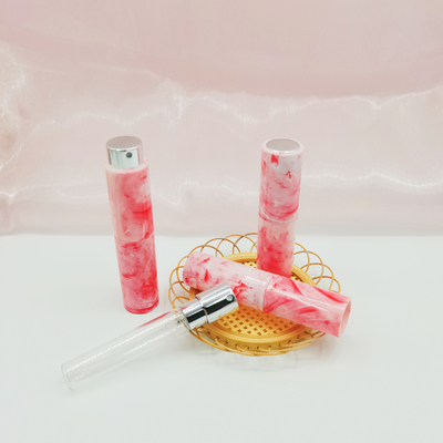 プラスチック注入の大理石パターン詰め替え式の香水瓶は色 8ml をカスタマイズしました