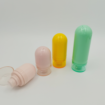 空気のないスプレーのスキン ケアのためのびんによって逆にされるびんのかわいいMacaron色15ml 30ml 50mlの空気のないびん