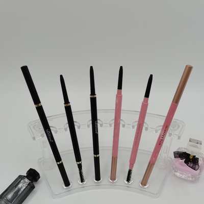 敏感な三角形の眉毛鉛筆146mm 7mmのABSはブラシが付いているヘッド目の構造の容器を倍増する