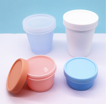 モノラル物質的なPPの化粧品の瓶50ml 100ml 200ml 250mlのアイスクリームのコップはパーソナル ケアの瓶を形づける