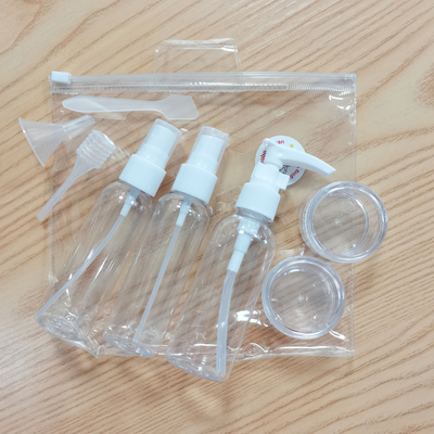 ポンプ スプーンの点滴器の漏斗はクリーム色の瓶旅行スプレーのびんのためのポリ塩化ビニールの洗浄袋をカスタマイズしました