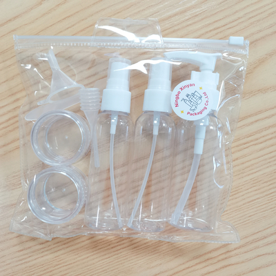 ポンプ スプーンの点滴器の漏斗はクリーム色の瓶旅行スプレーのびんのためのポリ塩化ビニールの洗浄袋をカスタマイズしました
