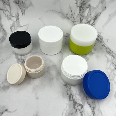 プラスチック化粧品が二重壁60ml 100mlを震動させるマットはScrubのりのために金属で処理した