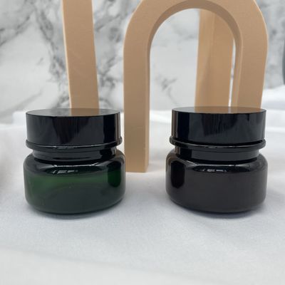 絹のスクリーニングのあたりのペットこはく色のプラスチック化粧品の瓶30g 50g