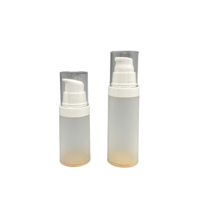 透明なPPの空気のないびんポンプ30ml 50ml木パターン シルク スクリーン