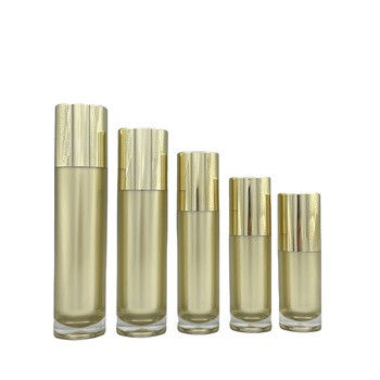 100ml 120ml化粧品ポンプびんの空のプラスチック ローションの金のアクリルに熱い押すこと