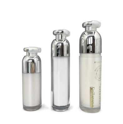 クリップが付いている贅沢な化粧品ポンプびんの二重壁15mlのABS小さい容器