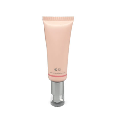 ピンクのBBのポンプを搭載するクリーム色の空の圧搾の管30ml 50mlの直径30mm