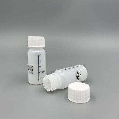 小さいHDPEのプラスチックびん10mlの白い帽子は色をローションのための1つの時間の使用カスタマイズした