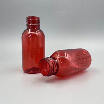 タンパーの明白な帽子が付いている紫外線空のプラスチック シロップのびん100ml 3.52OZの円形に対して