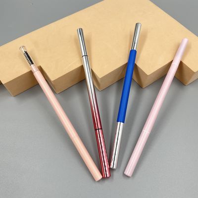 敏感な三角形の眉毛鉛筆146mm 7mmのABSはブラシが付いているヘッド目の構造の容器を倍増する