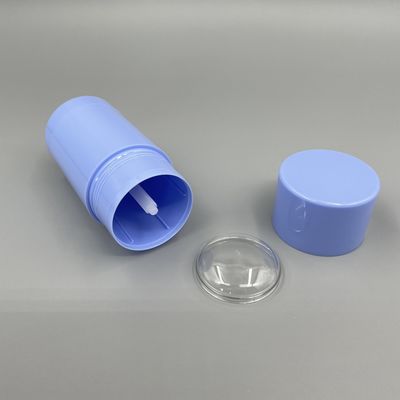 防臭剤棒の空の容器の円形50g 75gの上の青押しはロゴをカスタマイズした