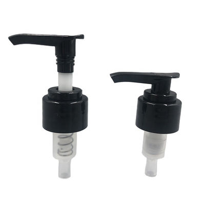 手のSanitizerのためのPE 24mmディスペンサー ポンプ28mm黒のローションの滑らかな閉鎖