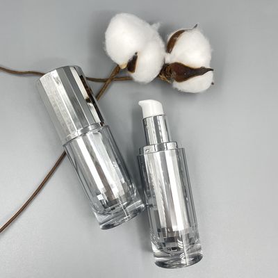 30mlを包む上限の化粧品ポンプびんSkincareは金属で処理した