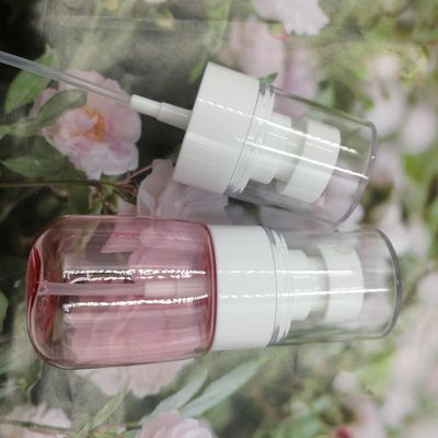 100ml Petgポンプびんの透明なピンクの単一のパッキング罰金のスプレーヤーの白い顔の柔らかいタッチ