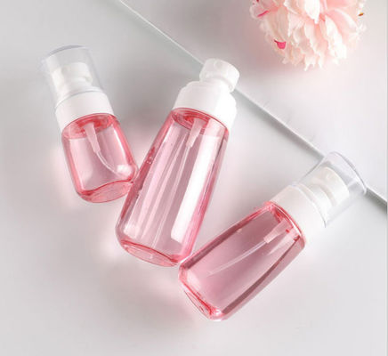 100ml Petgポンプびんの透明なピンクの単一のパッキング罰金のスプレーヤーの白い顔の柔らかいタッチ