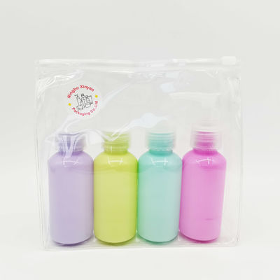 旅行一定シリーズSkincare 75mlペット ポンプびんのピンクの紫色の薄緑の淡いブルー