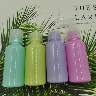 旅行一定シリーズSkincare 75mlペット ポンプびんのピンクの紫色の薄緑の淡いブルー