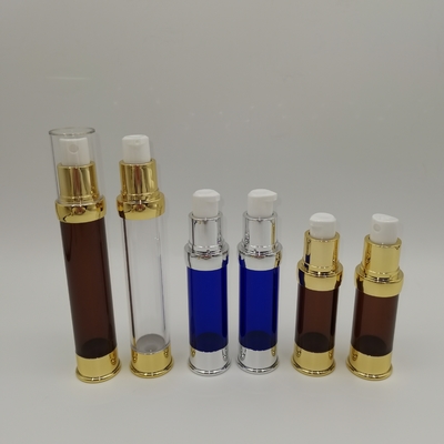 ローションのアクチュエーター15ml、20ml、30mlはローションの血清のプラスチック空気のないびんのために金属で処理した